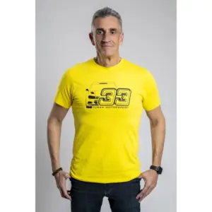 Sárga környakú, férfi póló